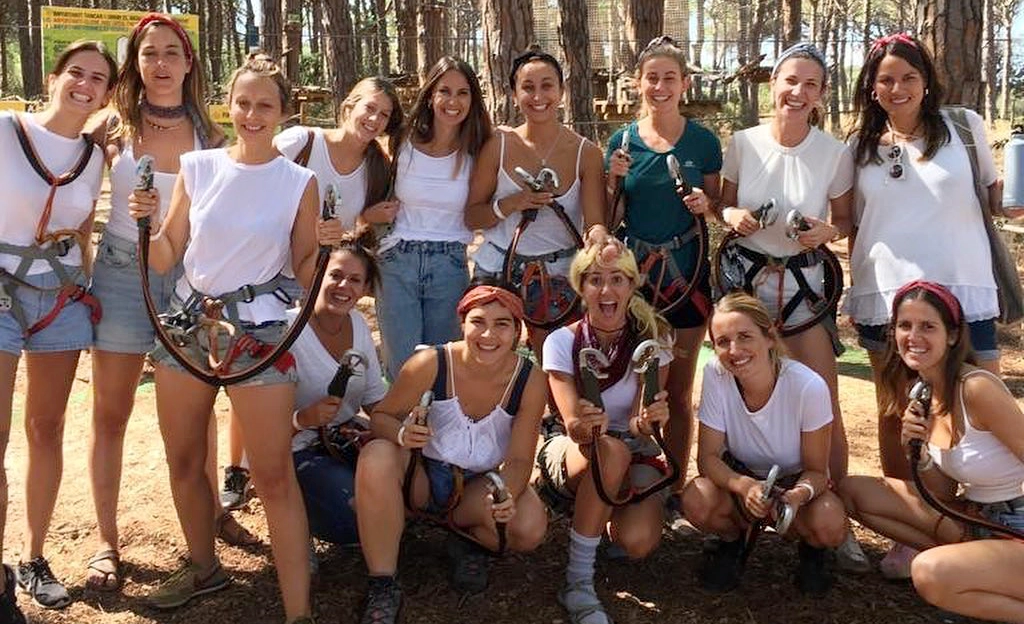 Despedida de soltero en el parque de aventura Costa Brava Parc Aventura