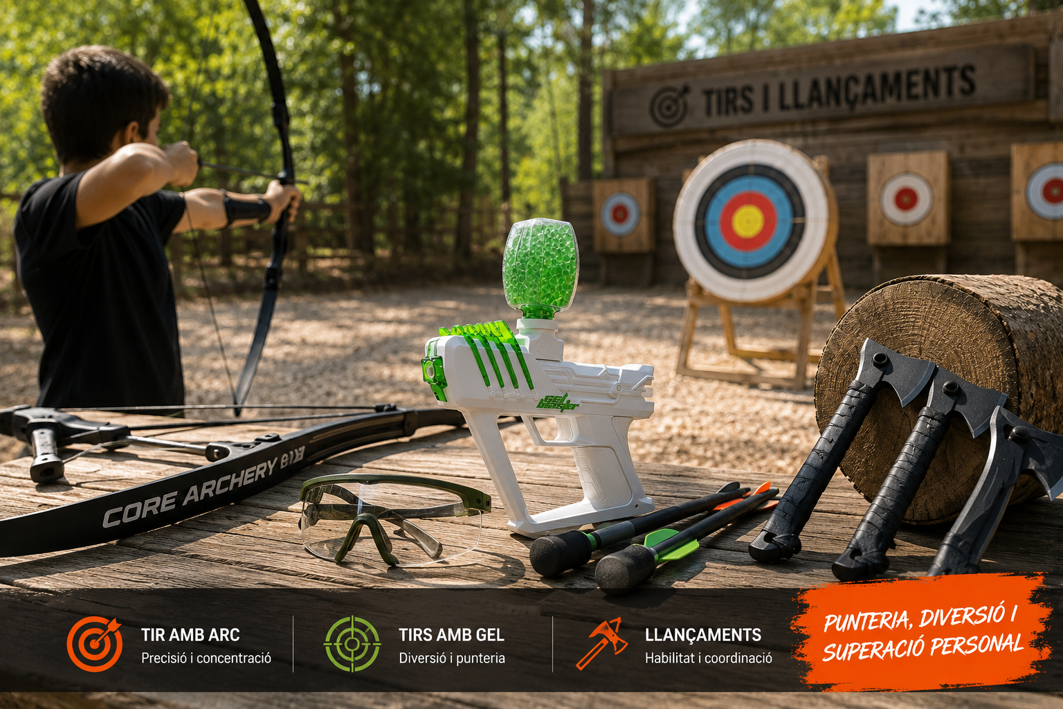 Archery Combat con arcos de punta de caucho